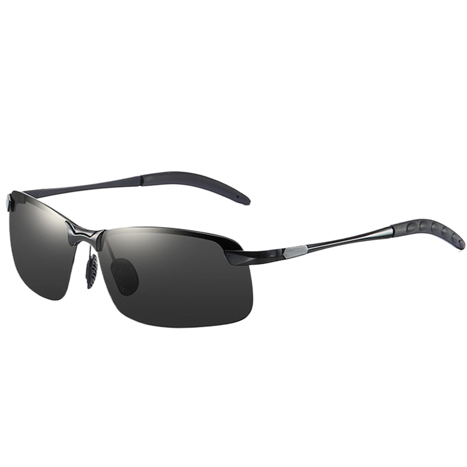 Men's Photochromic Polarized Metal Sunglasses - Ideal for Fishing, Cycling & Driving - Day Night Use, UV400 Protection, Anti-Glare & Shatterproof Lenses