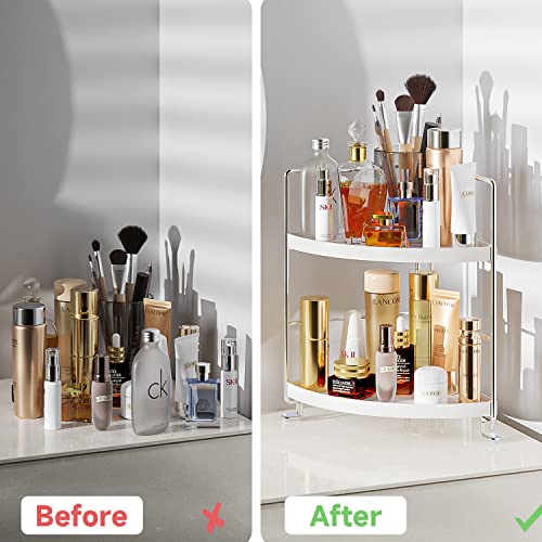 Kingberwi CS00607 2-Tier Bathroom Corner Counter Organizer thumb #3