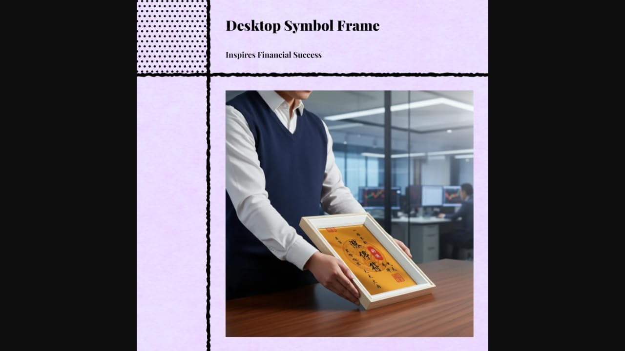 Market Decor Desktop Frame Office Desktop Wealth Symbol #D A4