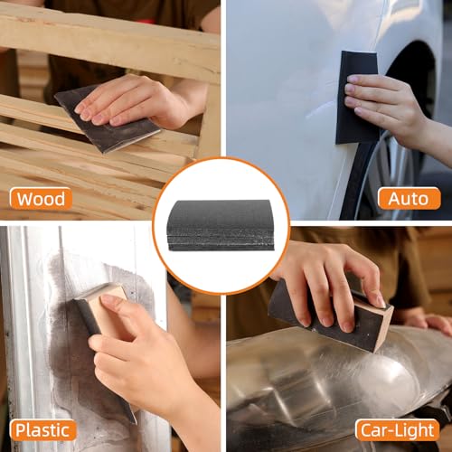 image for POLIWELL 1/4 Sheet Sandpaper 80 Grit Hook & Loop or Clip on Sander She