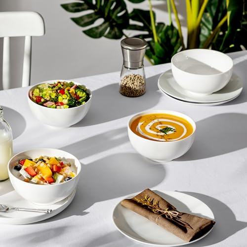 MALACASA-26-oz-Porcelain-Soup-Bowls-6-Cereal-Bowls-White-Bowls-Set-of-4-for-Soup-Cereal-Oatmeal-Fruit-Rice-Dishwasher-Microwave-Safe-Series-Regular MALACASA 26 oz Porcelain Soup Bowls 6 Cereal Bowls White Bowls Set of 4 for Soup Cereal Oatmeal Fruit Rice Dishwasher Microwave Safe Series Regular