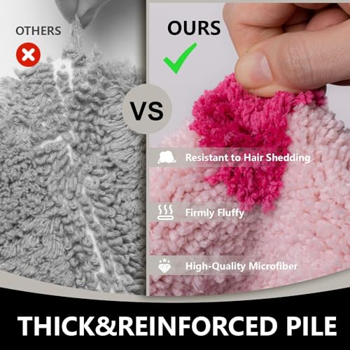 Image of KOEXM Get Naked Bath Mat 18 inch x 47 inch Pink Long Runner Mat for Bathroom Non Slip Absorbent Machine Washable Bathroom Rug