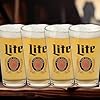 Amazon.com | LORD'S ROCKS Miller Lite Beer Glasses 16oz Pint Glass ...