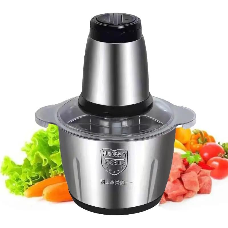 BIYALI Electric Food Processor – Heavy Duty 2L Stainless Steel Vegetable Food Chopper – Meat Chopper Electric – 2 Speed Kitchen Chopper for Meats, Vegetable, Baby Food,Nuts Blender-image-22