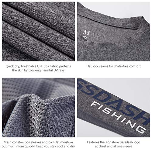 Image of BASSDASH Fishing T Shirts for Men UV Sun Protection UPF 50+ Long Sleeve Tee T-Shirt