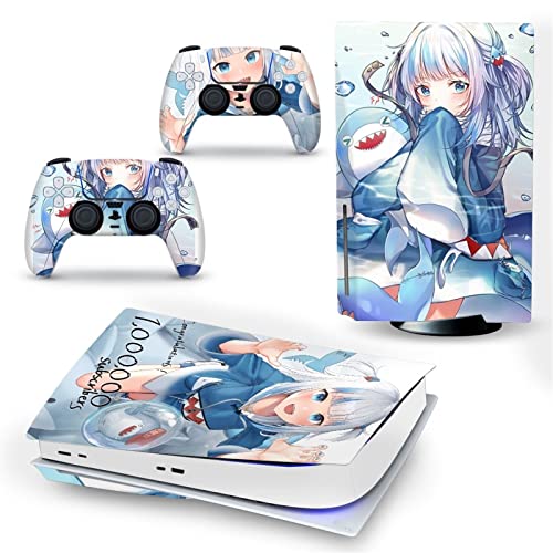 �ی� For PS5 Skin Disc Edition Anime Console And Controller Vinyl Cover Skins Wraps For Version 45588 �C�A�Ȃ��A�c�����Ȃ�