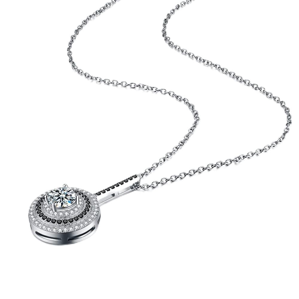 Bijoux colliers et pendentifs ronds en argent 925 authentique - 7