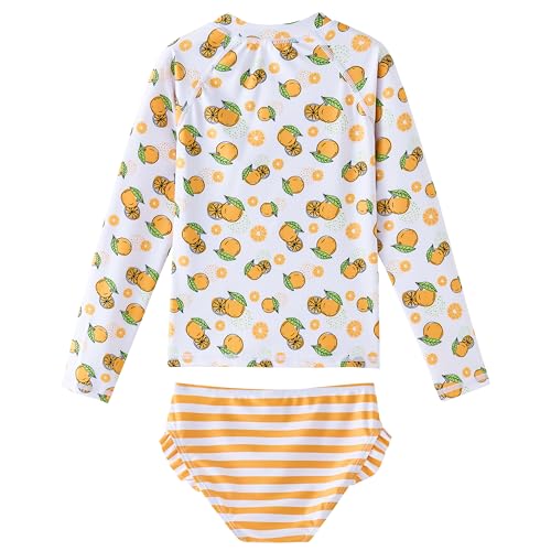 Image of Toddler Girls Swimsuit Rash Guard Sets 2-Piece Bathing Suits UPF 50+ Summer Kids Swimwear 2-7T