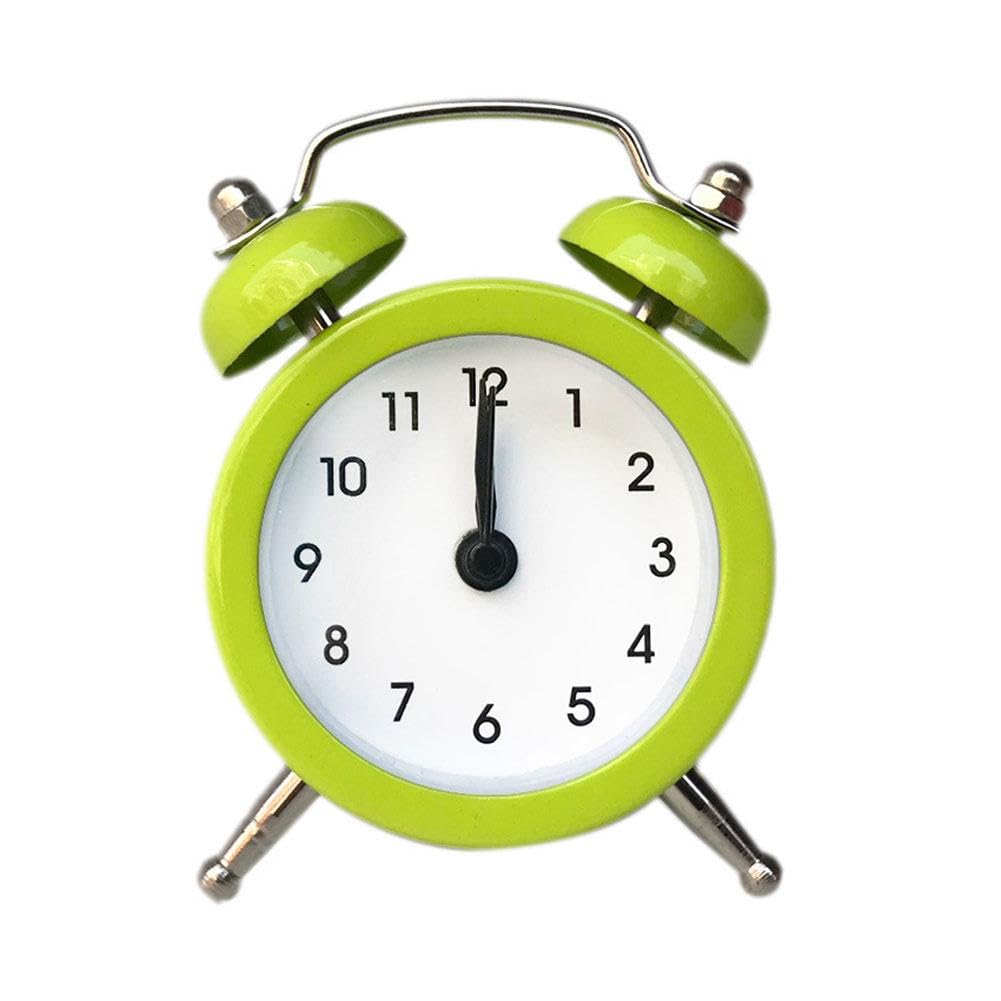Retro Loud Alarm Clock Double Bell Mechanical Key Wound Silent Pointer Alarm Clock Clock Clocks Decor Bedside Night Light