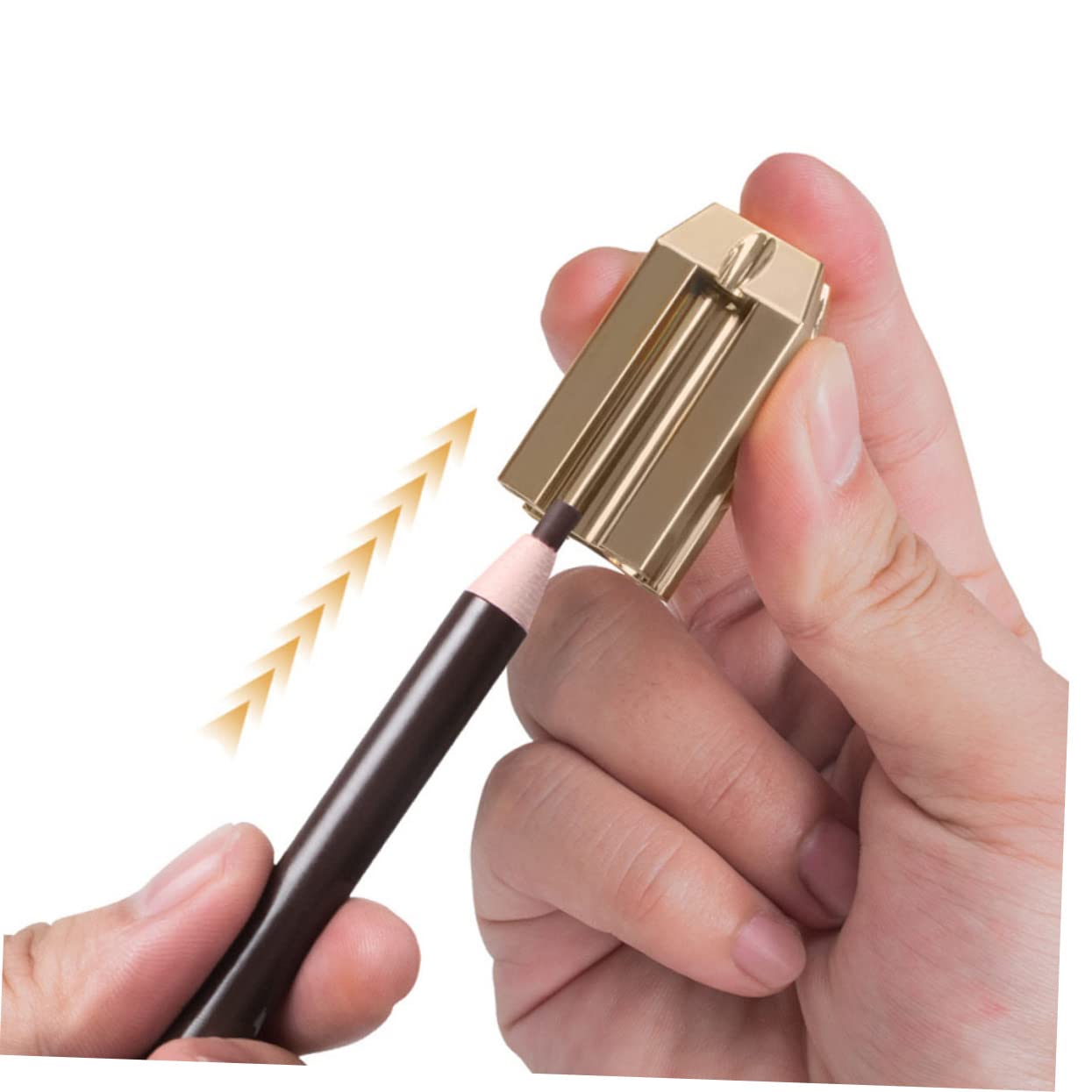 Outanaya Cosmetic Sharpener for Eyebrow Pencils Durable Plastic 4 Slots Portable Easy to Use