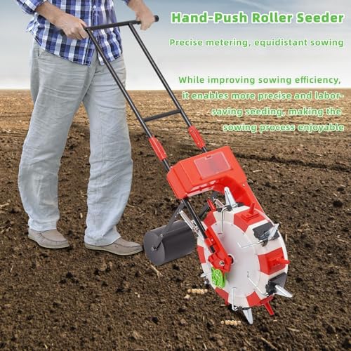 Sembradora manual con 6 boquillas para siembra de hileras miniatura 2