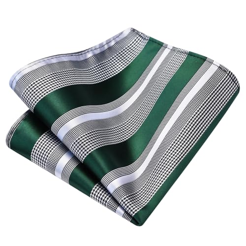 Image of GUSLESON Men's 5-pc Striped Tie Gift Set - Jacquard Necktie, Pocket Square, Cufflinks, Lapel Pin, Tie Clip - Wedding Formal Gifts