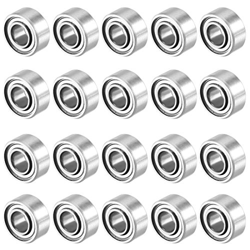 Sourcingmap 20pcs 4mmx9mmx4mm Double Shielded Miniature Deep Groove Ball Bearing