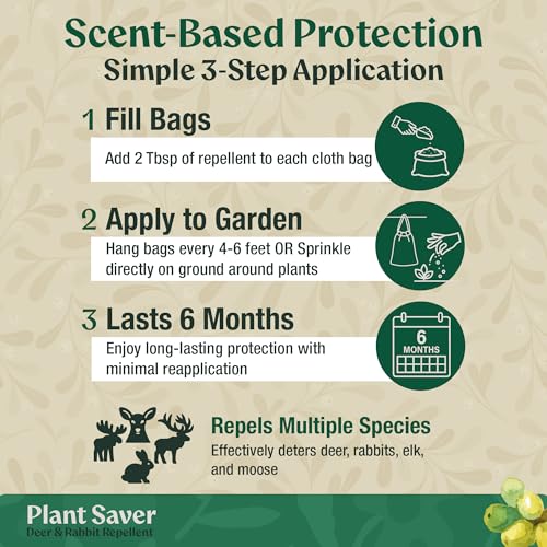 image for Plant Saver Deer & Rabbit Repellent – All Natural Scent-Based Animal