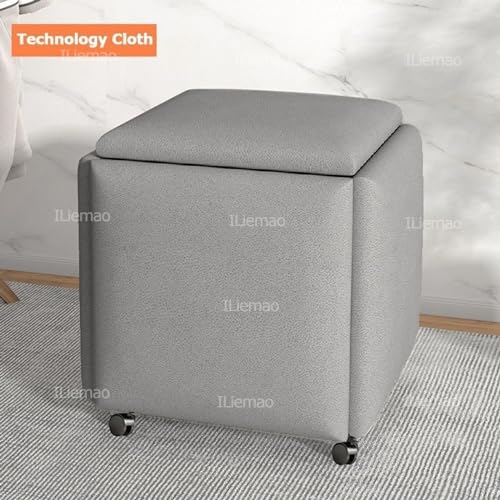 Pouf cube 5 en 1 empilable table basse et banc à chaussures - 4