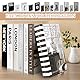 Exquilnova 7 Stück Bücher Deko, Faltbare Deko Bücher Set Aesthetic Dekoratives Buch, Display Buch Schwarz und Weiß Regal Dekor für Heimdekor, Couchtisch, Büro, Coffee Table, Keine Seiten