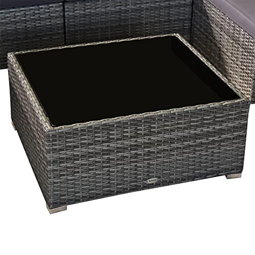 Outsunny US860-020V01GY0131 7-Piece Patio Furniture Sets Outdoor Wicker Conversation Sets All Weather Pe Rattan Sectional Sofa Set thumb #8