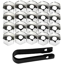 for Benz W211 W203 W204 W210 W124 AMG W202 CLA W212 W220 CLK63 R F700, Silver Car Wheel Nut Caps Hub Screw Cover Bolt