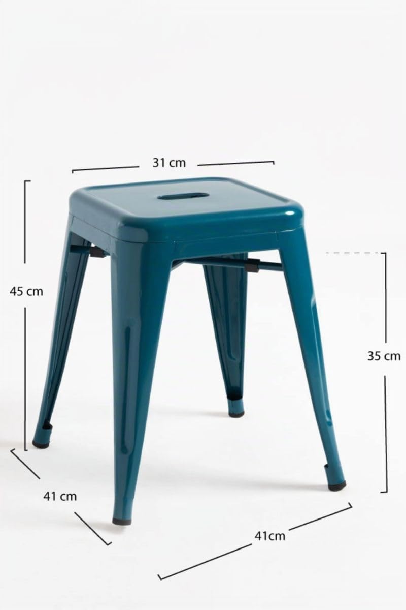 Regalos Miguel - Pack 2 Taburetes Torix Pequeños 45 cm - Verde Azulado