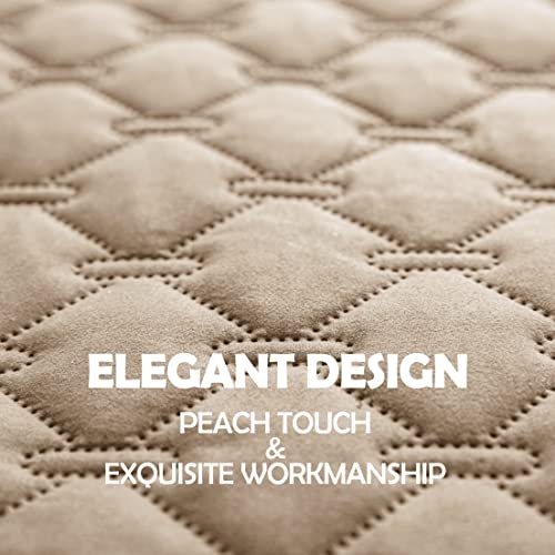 Image of gogobunny 3X Stronger Waterproof Pet Blanket, Scratch Proof Furniture Protector for Dogs Cats, Reversible Cover 30x90 Inch, Dark Beige