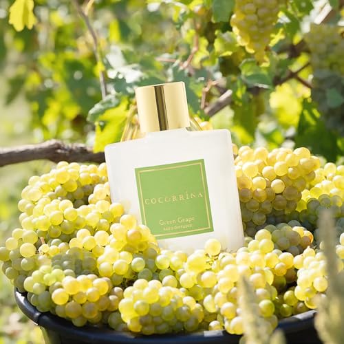 Image of COCORRINA Reed Diffuser - Green Grape 6.7 fl oz Reed Diffuser with Sticks, Home Bedrrom Bathroom Shelf Decor