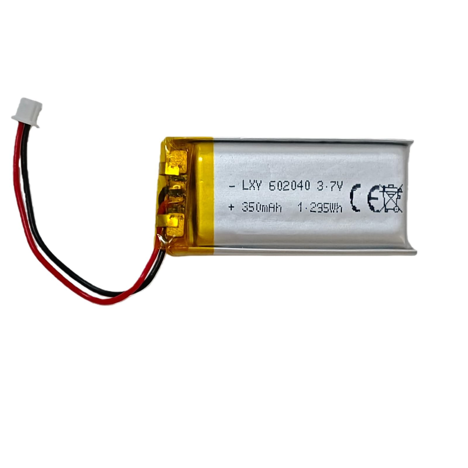 3.7 Vバッテリー350mah 602040リチウムポリマー二次電池は、ドローン、bluetoothヘッドセット、bluetoothスピーカーなどの3.7 v-5 V小型機器に適しています。 (602040-2.0ポート(1つ))