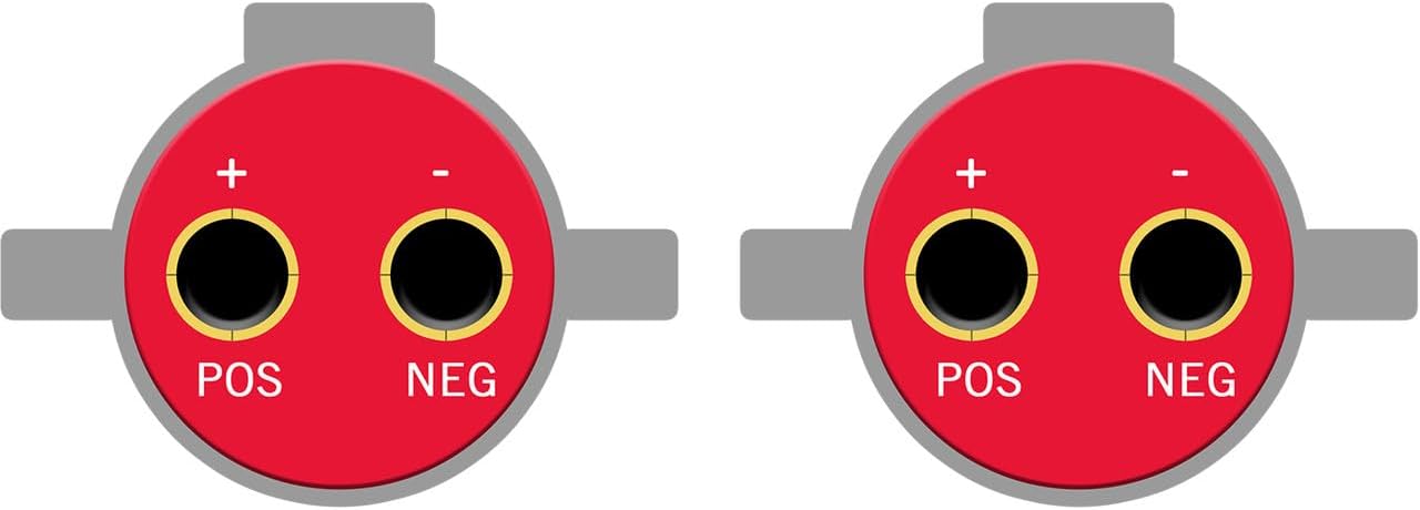 Tectran Heavy Duty Dual Tailgate Battery Charging or Tarping System Powercoil DTB Series | Two Dual Pole Buffalo Plugs | (15' Length x 24" Tractor Lead)