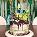 ChienMin Glitter Roar Dinosaur I’M 2 Cake Topper for Baby's Two Years Old Birthday Party Decorations, Jurassic Park T-Rex 2nd Birthday Cake Decor