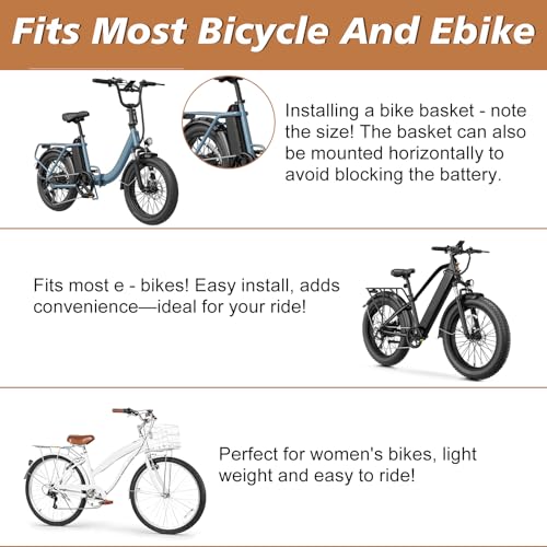 Bike Basket Rear, Bicycle Basket with Liner,Waterproof