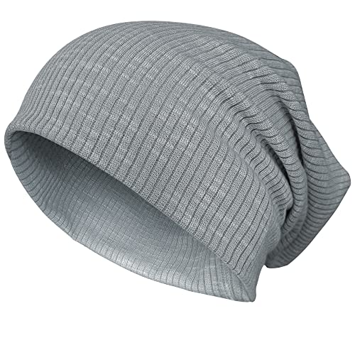 VIAUMBR Bonnet Homme Femme Chapeau Casquette Hiver Respirant Confortable Chaud élastique Doux Gris