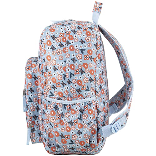 Eastsport Carry On Travel Weekender Backpack with Extra Large Main Compartment, Butterfly Flowers3