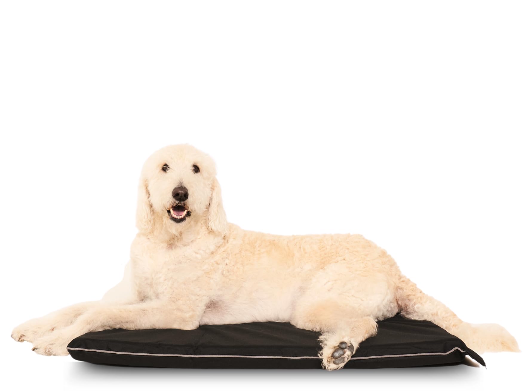 AATH COLLECTION Dog Bed Large Orthopaedic Waterproof Puppy Bed Cushion Mattress – Dog Mat Outdoor with Washable & Removable Zipped Cover (Medium (95 x 75 x 6cm), Black)
