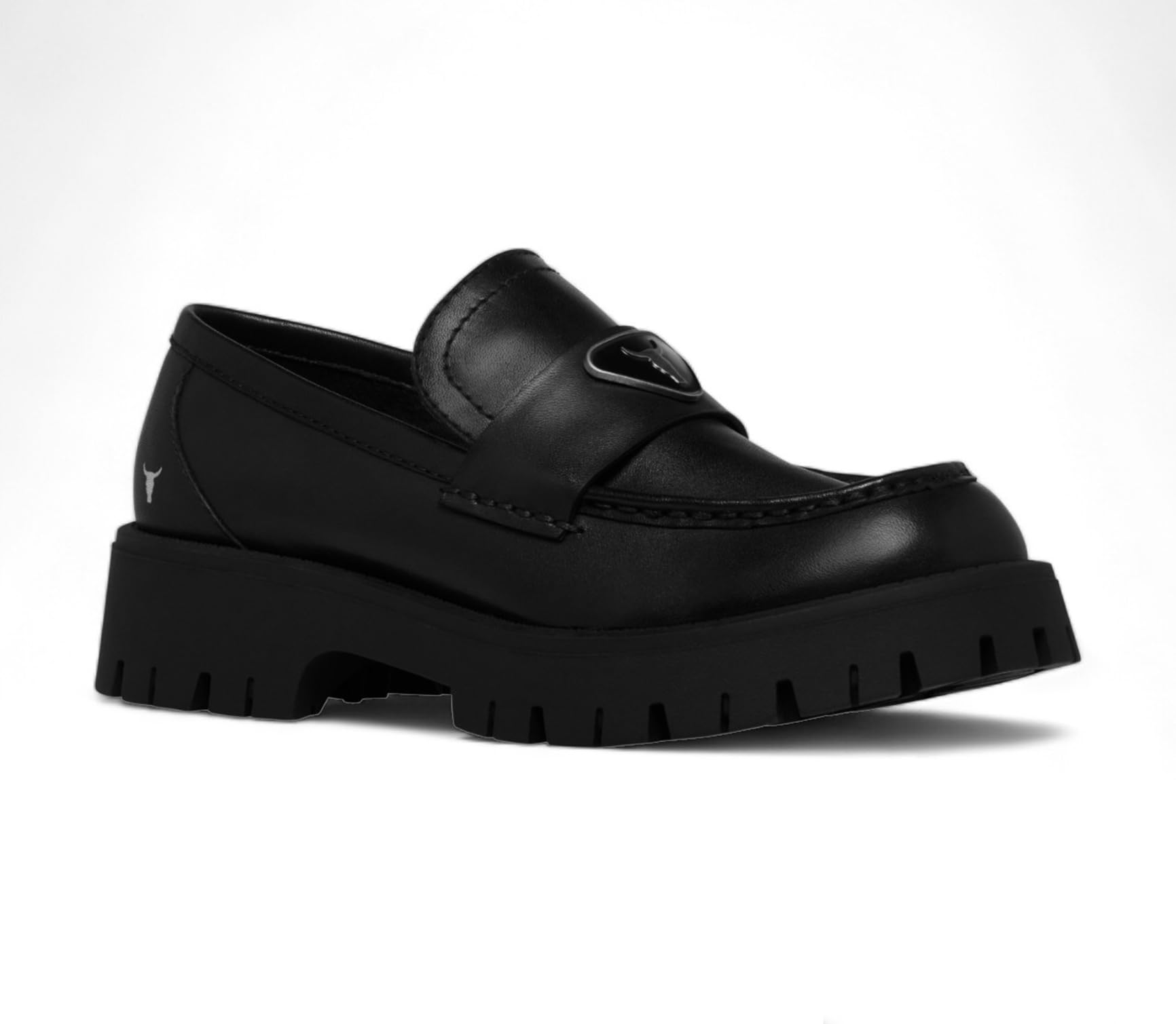 Mocassini Grossi con Piattaforma in Pelle Nera da Donna Windsorsmith - Trono
