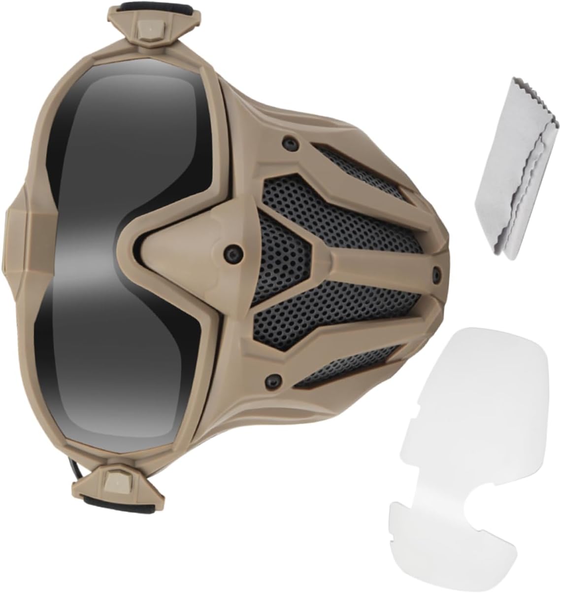 BESPORTBLE Mini Fan Face Mask Prop Mask Anti-Fog Uv Protective Goggles No Battery for Outdoor Activities