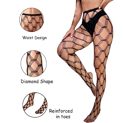 CanB Fishnet Stockings High Waist Tights Sexy High Pantyhose for Women3
