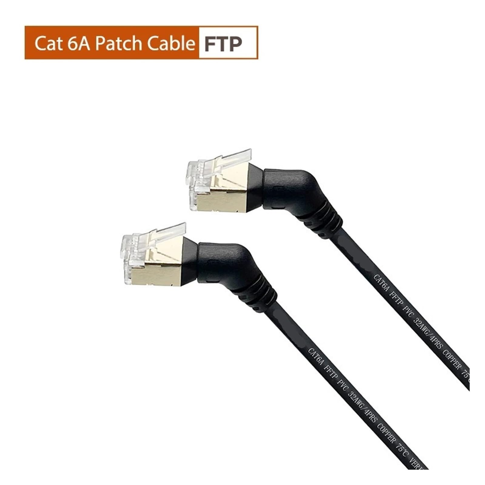 Ethernet-Kabel, Cat6a-Kabel, 360 drehbar, RJ45, 10 Gbit/s, 500 MHz, schlankes FTP/UTP-LAN, 0,2–5 m