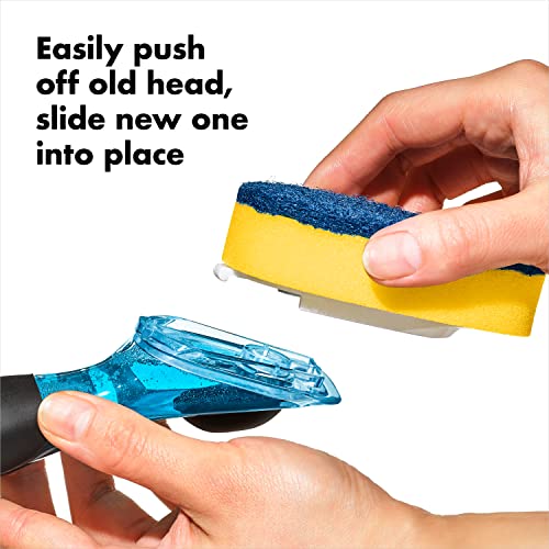 Image of OXO Good Grips Soap Dispensing Dish Scrub Refills - 2 Pack | Durable Scrub Pads Refills, Safe for Non-Stick Cookware, Ideal for Cleaning Dishes, Pots & Pans