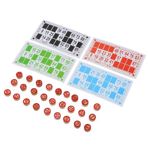 Juego De Bingo – Papel Madera 16x8,5 Cm | Set De Mesa Familiar Estilo Antiguo | Actividad De Fiesta Para Adultos Y Niños Cumpleaños Navidad Juego Grupal Hogar Colegio Reunión Entretenimiento De Evento