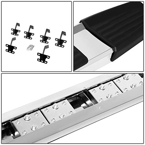 6 Inches Flat Side Step Nerf Bar Running Boards Compatible With Ram 1500 Quad/Extended Cab 19-22, Stainless Steel, Polished Chrome #TOP3