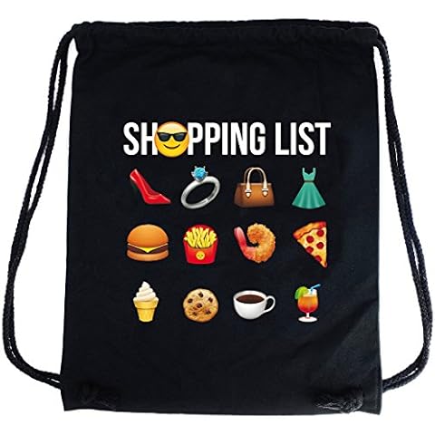 PREMYO Turnbeutel Emoji Shopping - Teenager Sportbeutel Junge Baumwolle Cover