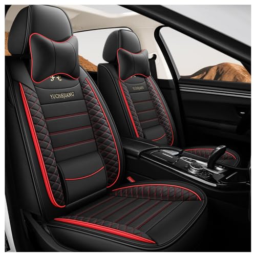 DTGPRO カーシートカバーセットは以下に適しています 日産パスファインダーSエクストレイルエクストレイルT30エクストレイルT32エクストレイルT31 カーシートカバーに適しています、黒と赤の豪華版