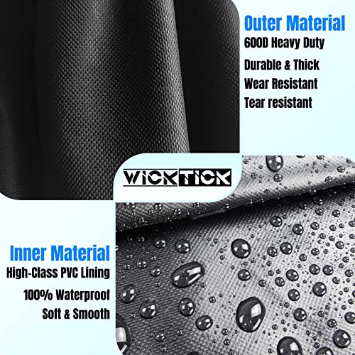 Wicktick Square Gas Fire Pit Cover 30 X 30 X 25 Inch - Waterproof & 600D Heavy Duty Fire Table Cover For 28X28, 30X30 Inch Patio Tall Propane Firepits #TOP2