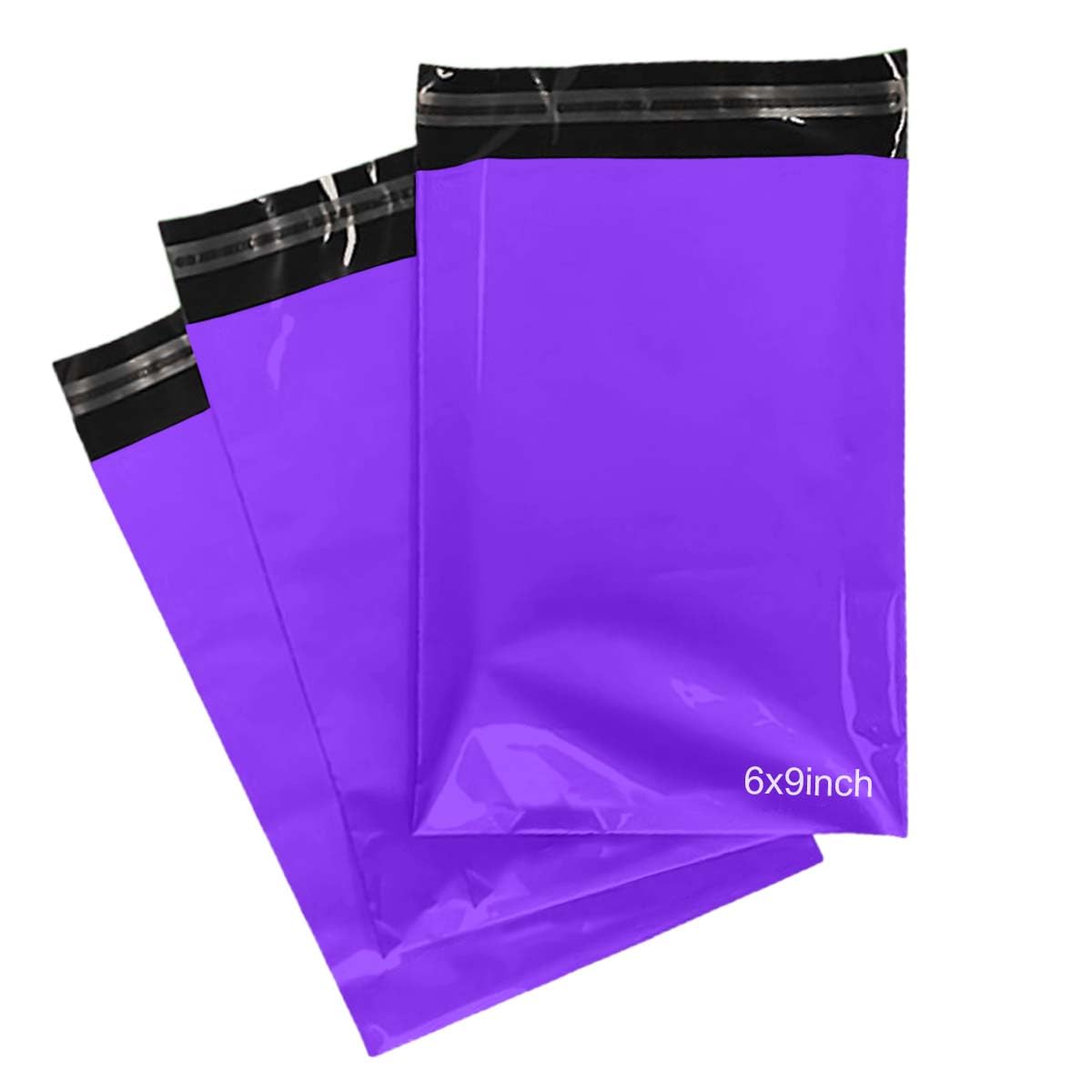 PACKY® 500 Purple Mailing Bags 6'' x 9'' Self-Sealed Postage Bags 152mm x 230mm Strong Waterproof Small Poly Mailers Eco-Friendly Colour Mailing Bags Envelope Courier Parcel Bags Shipping Mailers — image 1