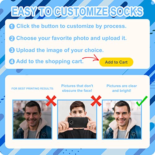 Custom Socks with Faces on Them Custom Personalized Funny Socks with Photo Unique Gifts for Friends Women Men Family2