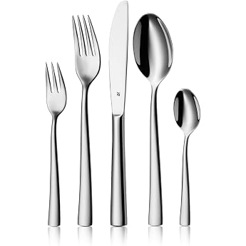 WMF Philadelphia Cutlery Set for 12 People, 60-Piece Monobloc Knife, Polished Cromargan Stainless Steel, Glossy, Dishwasher S