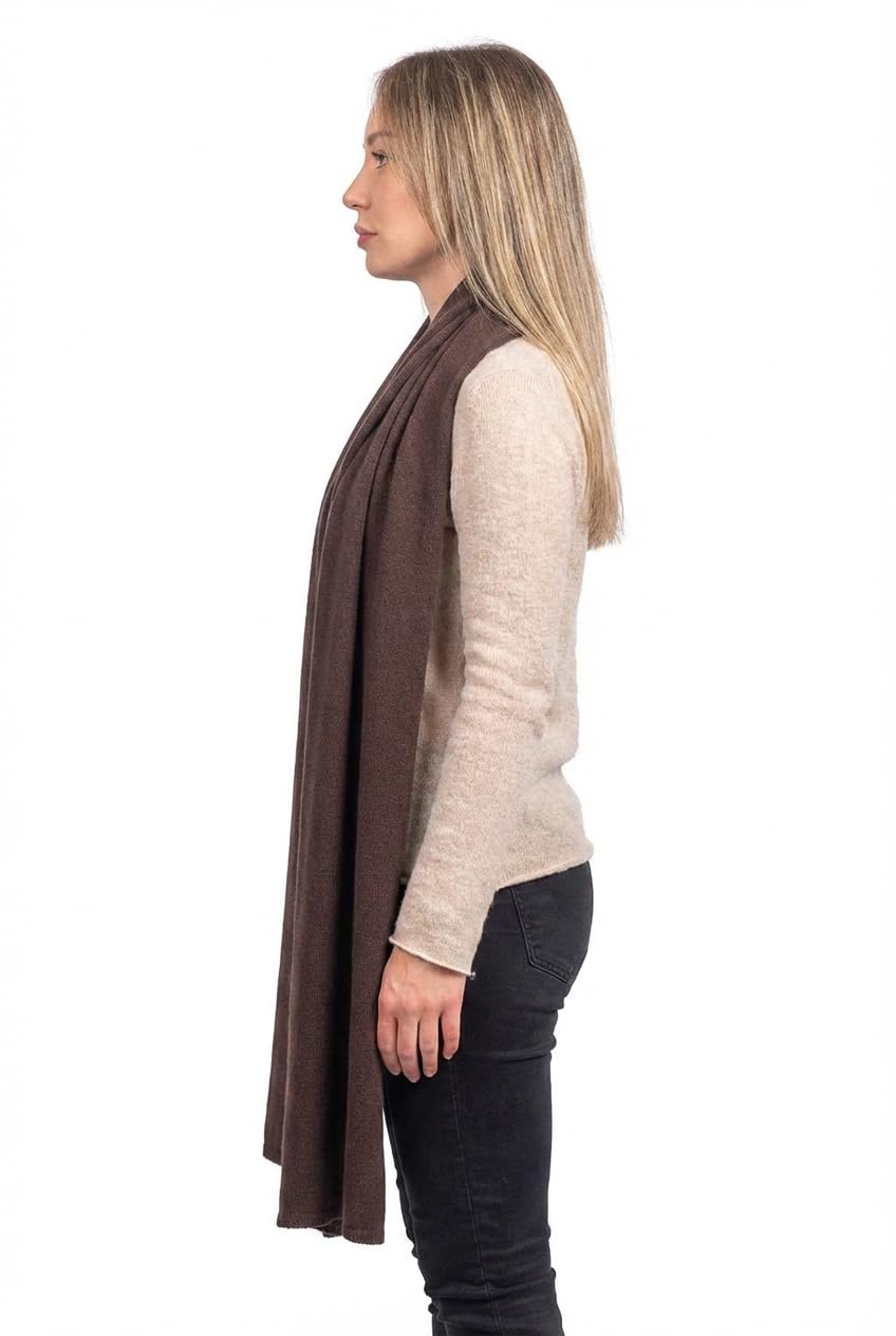 DALLE PIANE CASHMERE Stola Donna 100% Cashmere | Stola elegante da cerimonia e sera, 60x205cm, versatile in ogni stagione, idea regalo per lei, Made in Italy