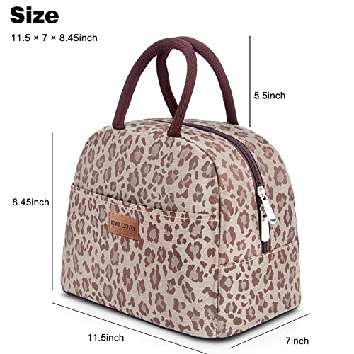 Baloray Insulated Lunch Bag For Women Men Reusable Lunch Box For Adults, Large Lunch Cooler Tote Bag For Work Office Picnic (G-197L Brown Leopard) #TOP4
