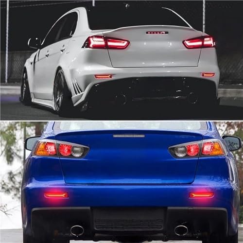 Feu arrière LED rouge 12V avec réflecteur de pare-chocs pour Mitsubishi Lancer et Evolution X