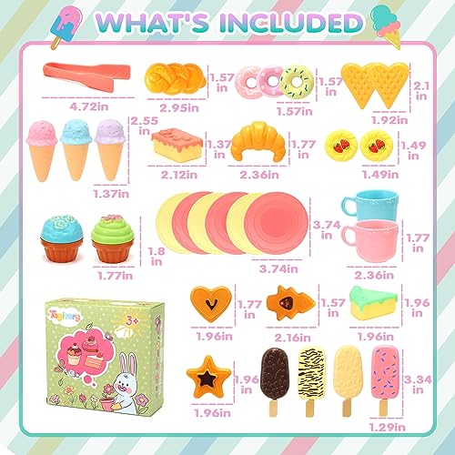 32 PCS Tea Party Set for Little Girls Pretend Play