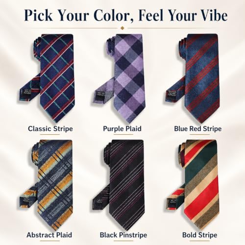 Image of WeiShang Neckties for Men, Classic Formal Tie